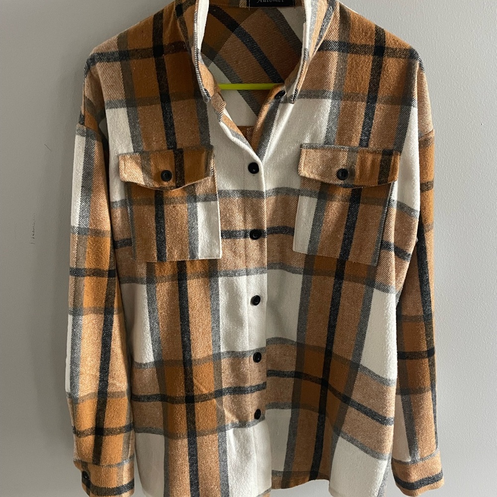 Plaid Button-Up Shacket